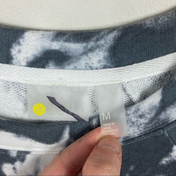 NWT Nordstrom Zella Jamie Ink Splatter Crew Sweatshirt Size Medium Oversize Boho - Picture 7 of 10